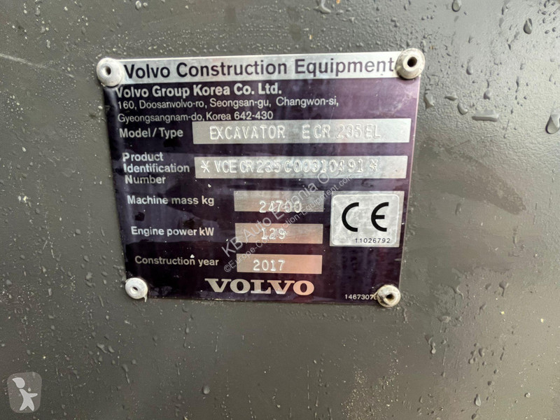 Excavadora Volvo ECR 235 E CENTRAL LUBRICATION...