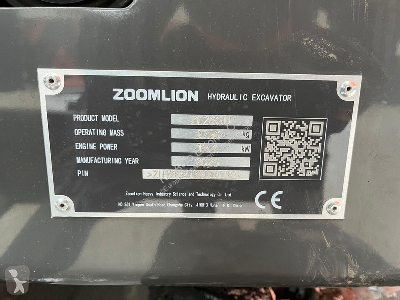 جرافة Zoomlion ZE26GU NEW