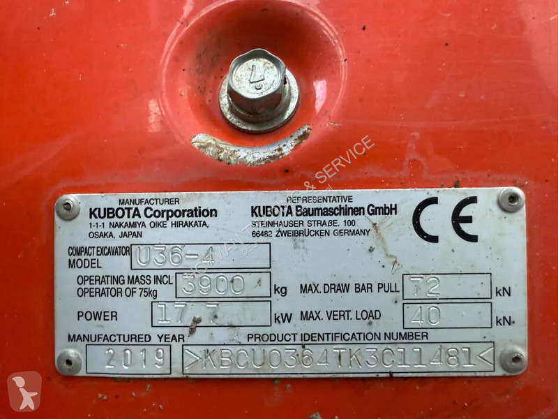 Rýpadlo Kubota U36-4