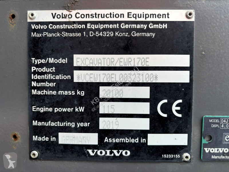 جرافة Volvo EWR E TILTROTATOR / AC / CENTRAL...