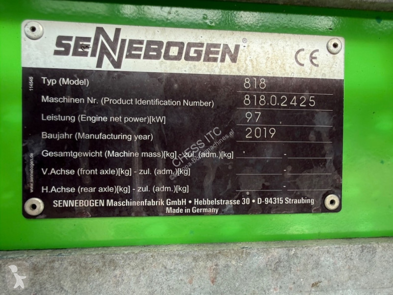 جرافة Sennebogen 818M E - 818 - 818 M - 821E - E