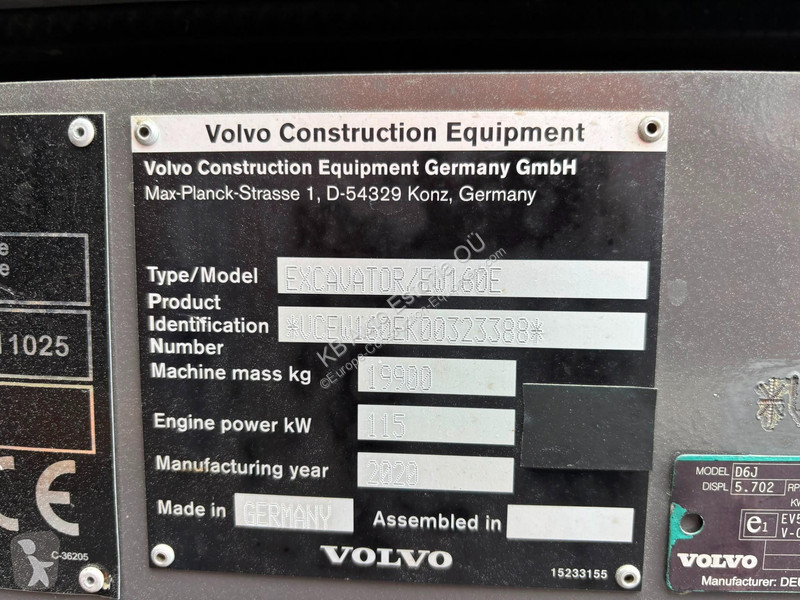 Rýpadlo Volvo E 3D / TILT / AC / CENTRAL...