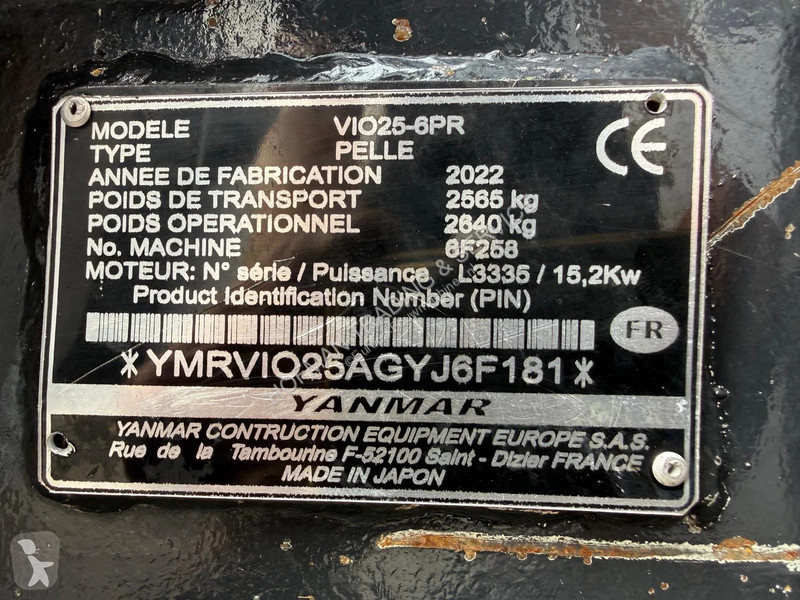 Skovl Yanmar Vio25-6