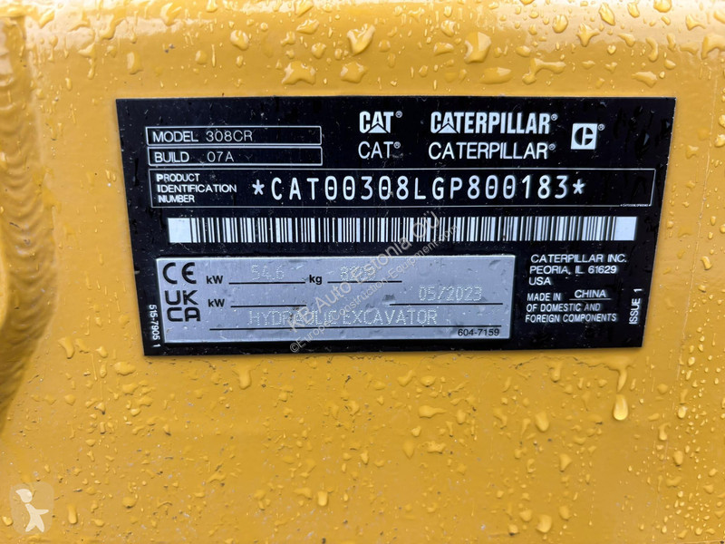 جرافة Caterpillar 308 CR TILT ROTATOR / AC /...
