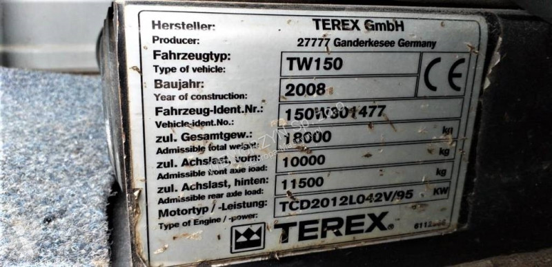 Rýpadlo  Koparka kołowa TEREX TW 150