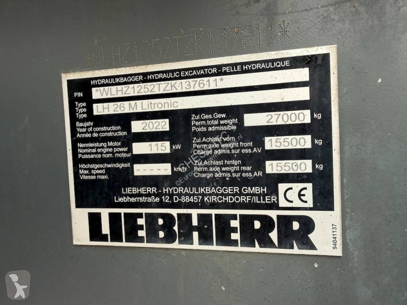 Skovl Liebherr LH 26 M LH26 - LH 24 - LH 30
