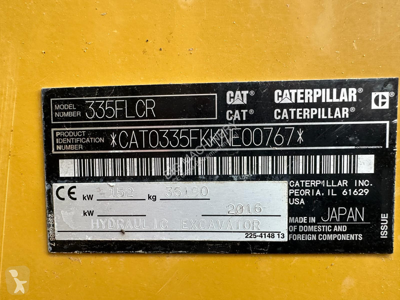 Graafmachine Caterpillar 335F L CR