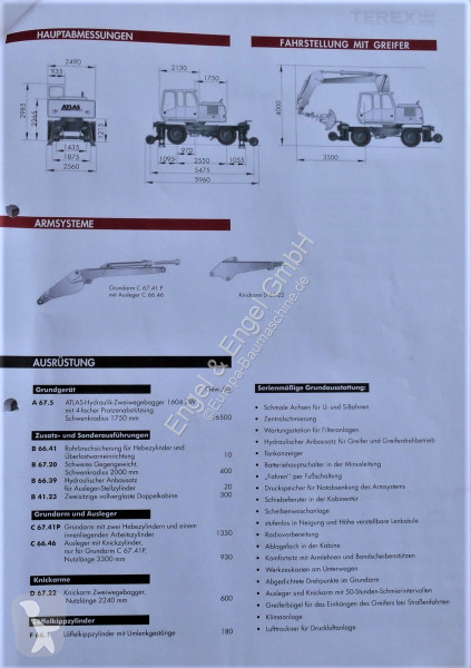 Escavadora Atlas 1604 K ZW KLIMA Zweiwegebagger...