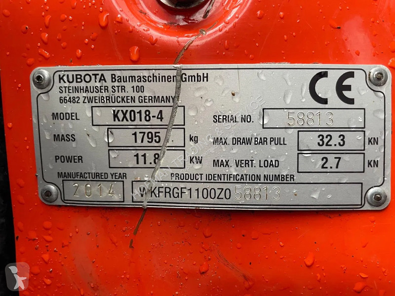 Graafmachine Kubota KX018-4