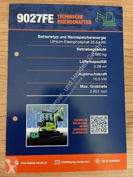 جرافة LiuGong 9027 FE vollelektrisch, 2.680 kg
