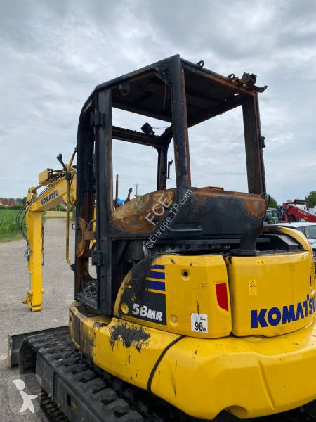 Rýpadlo Komatsu PC58MR-5 E0 endommagée