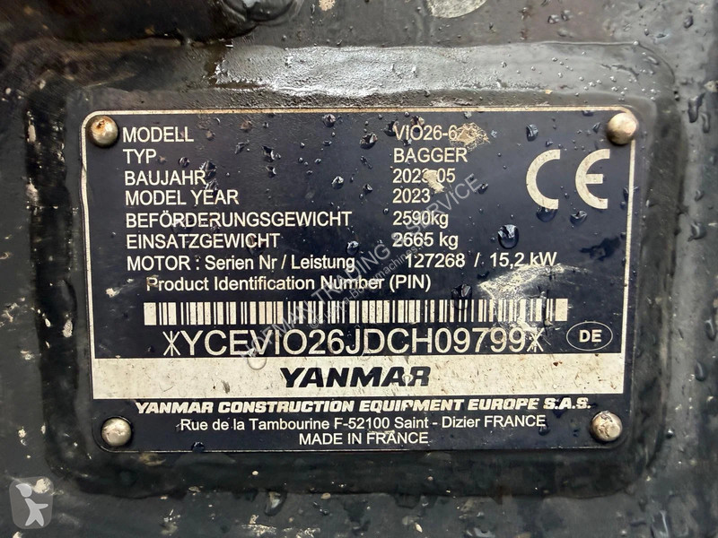 Skovel Yanmar Vio26-6