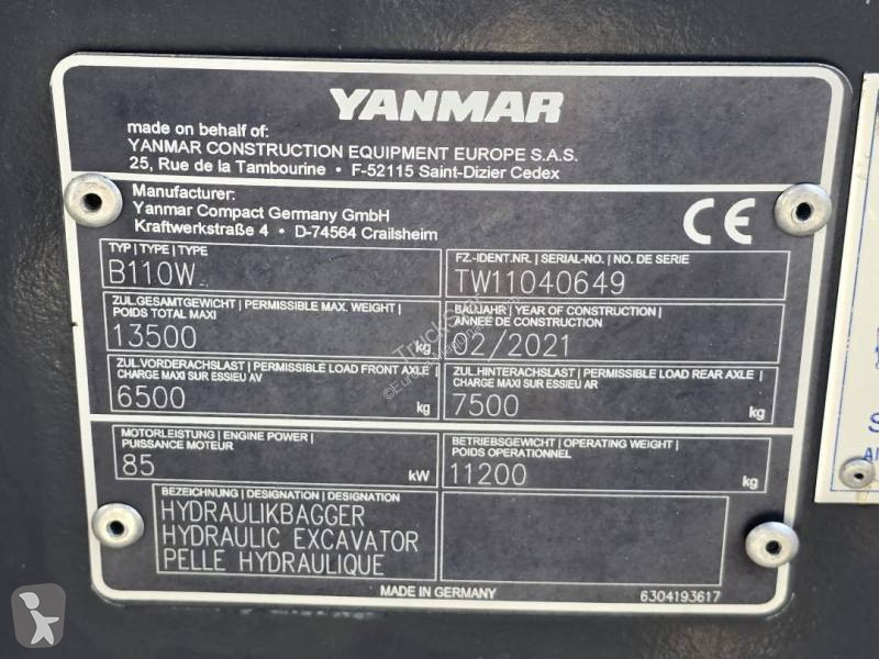 Escavatore Yanmar B110W