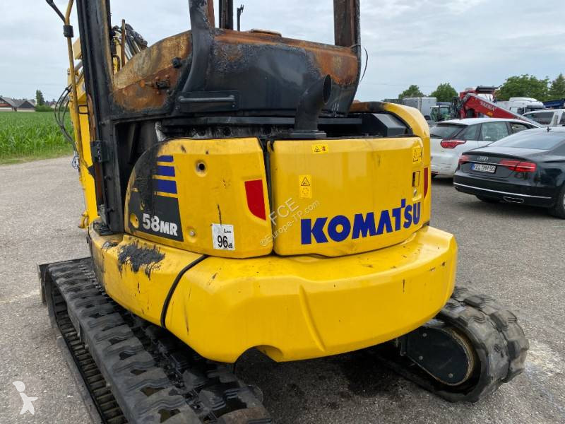 Rýpadlo Komatsu PC58MR-5 E0 endommagée