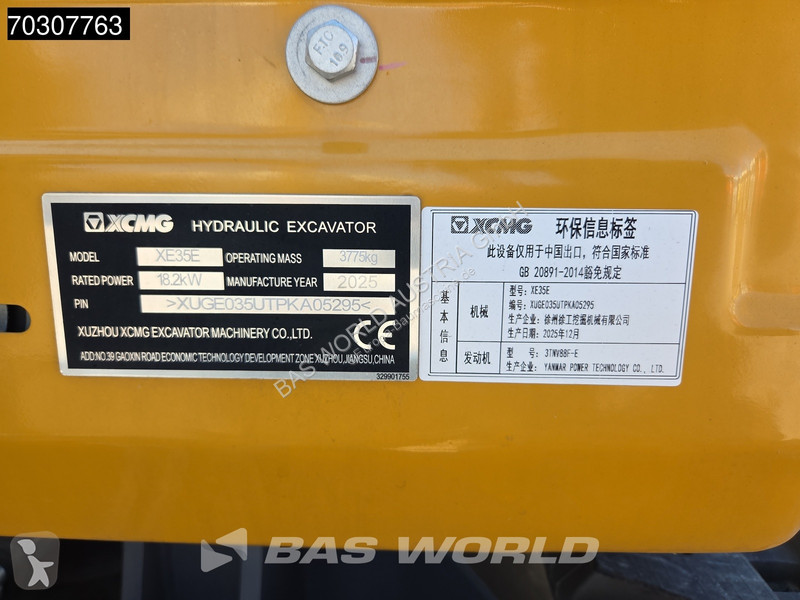 Pelle XCMG XE35 E HERSTELLERGARANTIE –...