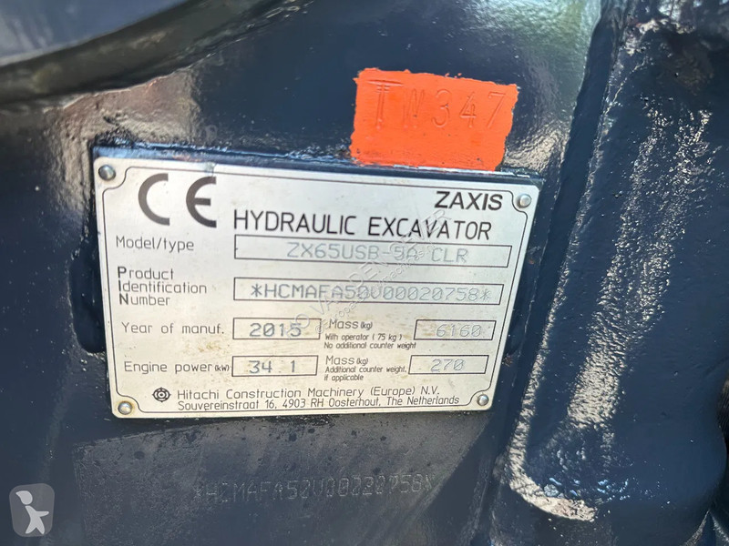 Escavadora Hitachi ZX65USB-5A CLR