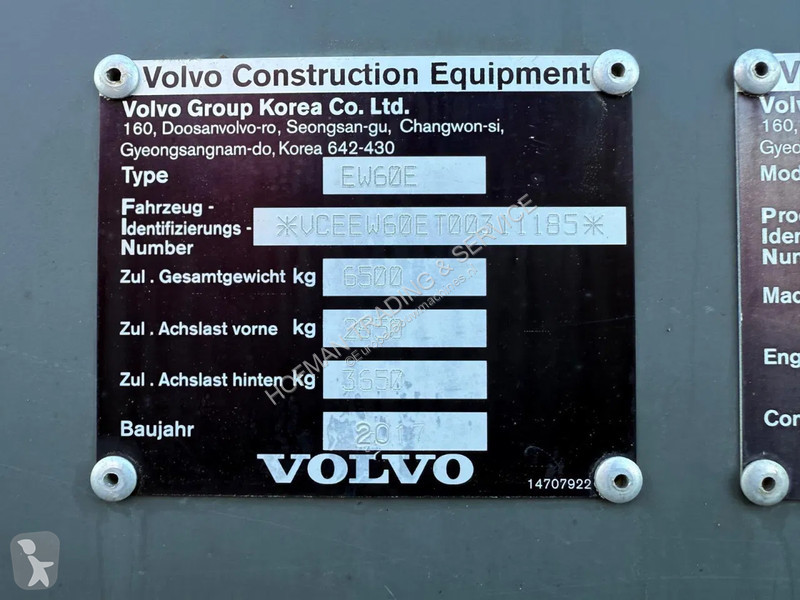 Escavadora Volvo EW60E