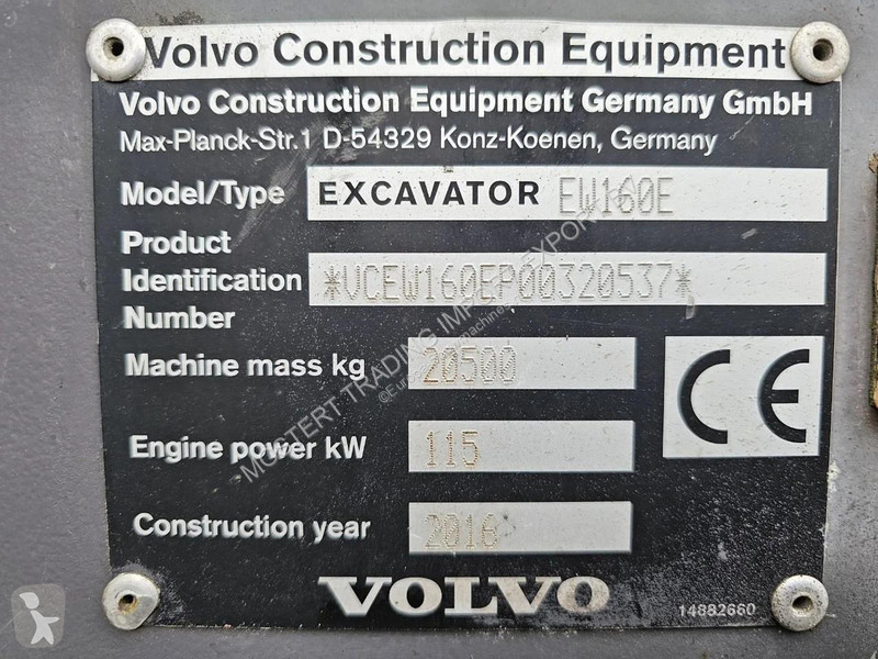 Skovl Volvo E Volvo E Mobile Excavator 16 Ton...