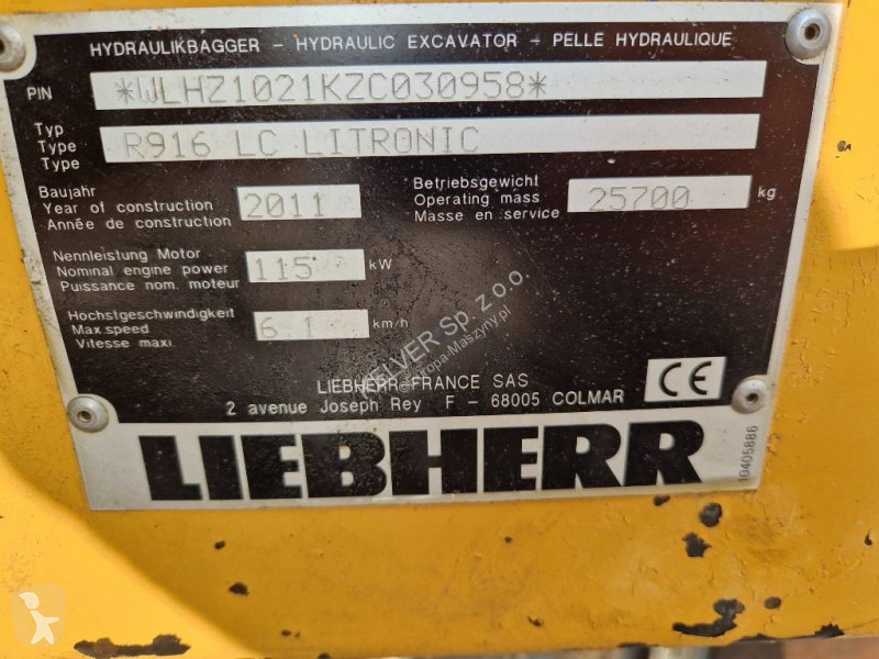 جرافة Liebherr R916 LC Litronic * 2011r. * SW48 *