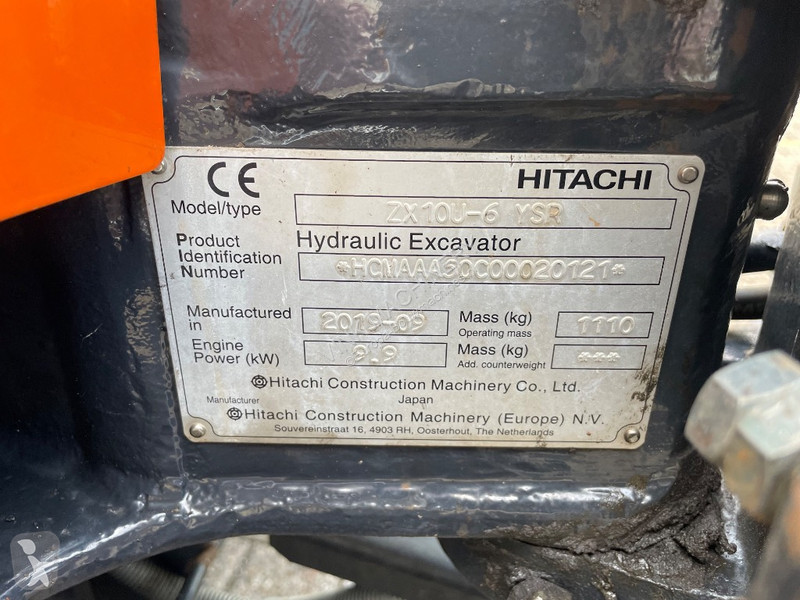Багер Hitachi ZX 10 U-6