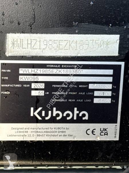 Excavator Kubota Kw095