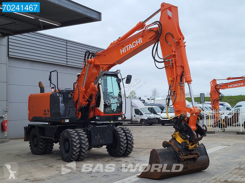 Used Hitachi ZX40 wheel excavator ZX140W -5B NEW TYRES - DUTCH 