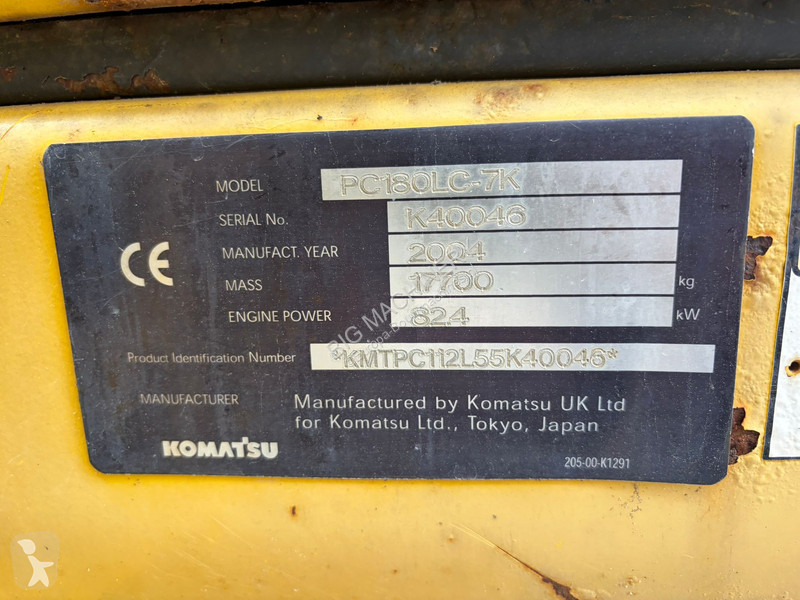 Rýpadlo Komatsu PC180LC-7K
