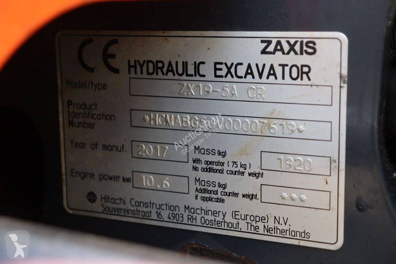 Rýpadlo Hitachi ZAXIS ZX19-5A