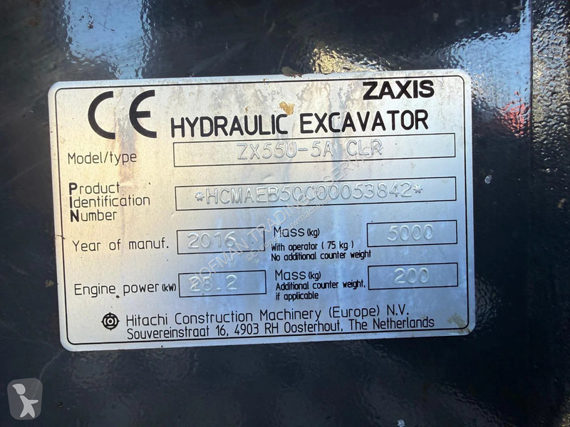 Багер Hitachi ZX55U-5A | A/C