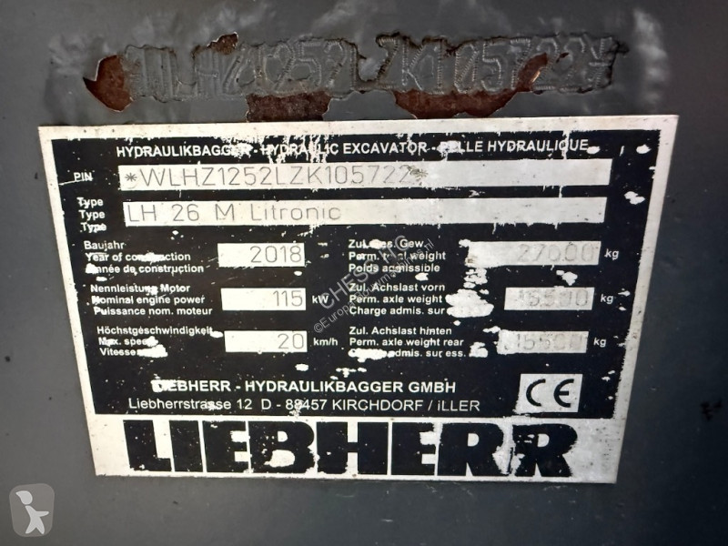 Graafmachine Liebherr LH 26 M - LH 24 M - LH 30 M