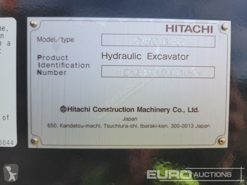 Excavadora Hitachi ZX870 LCR