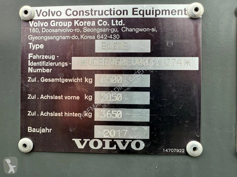 Skovl Volvo EW60E | A/C