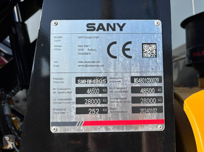 Skovl Sany SMHW 48 G5 - SMHW48 - SMHW 30 SMHW30...