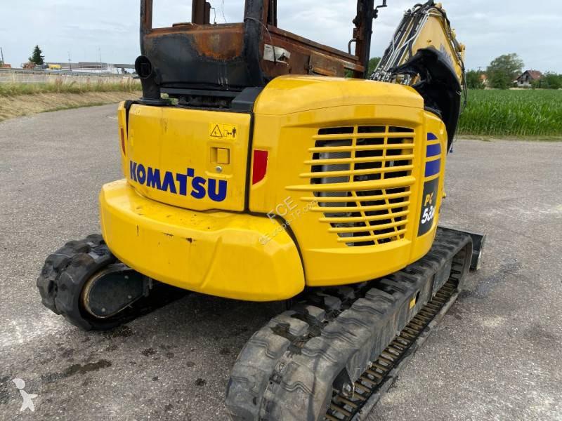 Rýpadlo Komatsu PC58MR-5 E0 endommagée