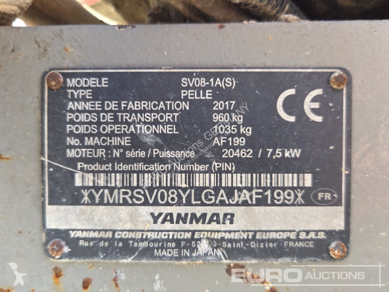 جرافة Yanmar SV08-1A(S)