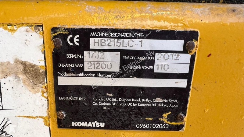 جرافة Komatsu HB215LC-1 (BELGIAN MACHINE / GOOD...