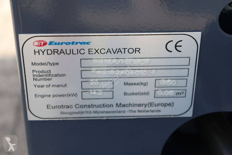 Екскаватор Eurotrac SQ18A/HE18CP