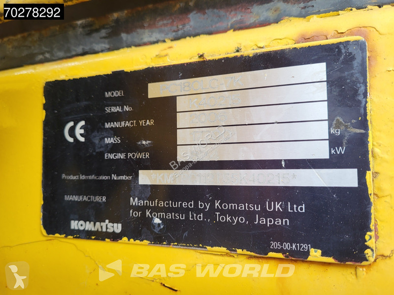 Excavator Komatsu PC180LC-7K