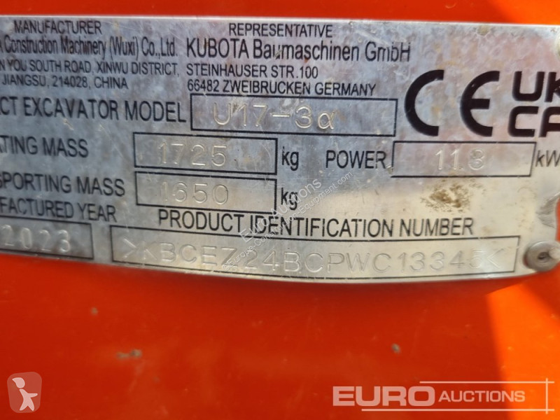 Escavatore Kubota U17-3A