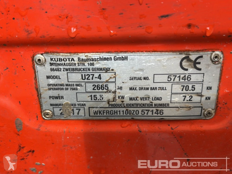 Excavadora Kubota U27-4