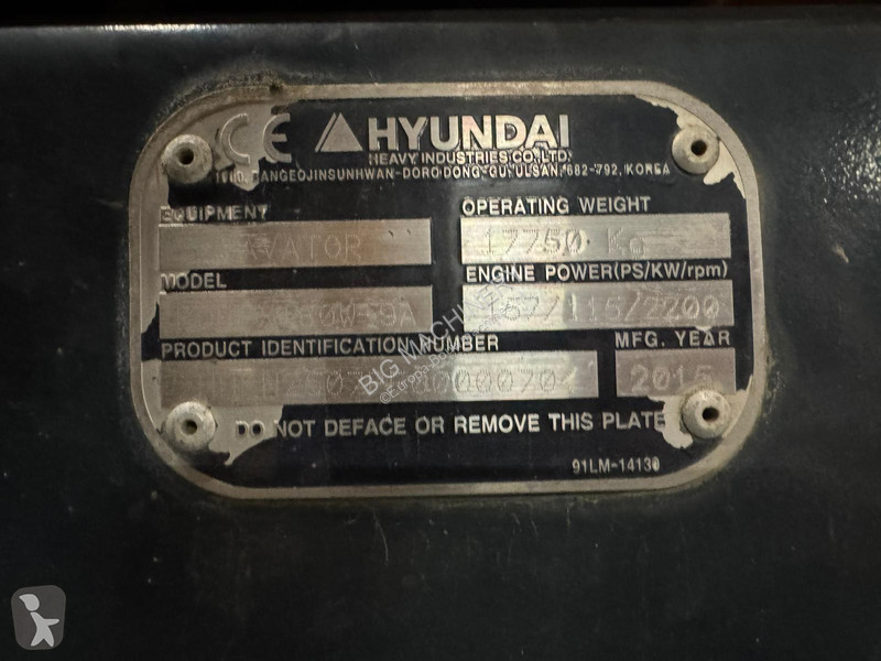 Rýpadlo Hyundai Robex 180W-9A