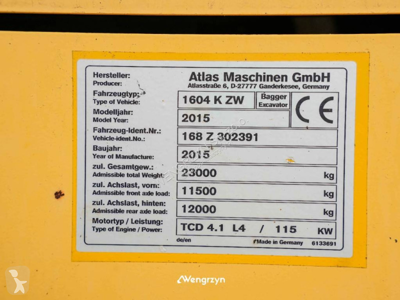 Багер Atlas KZW Koparka dwudrogowa