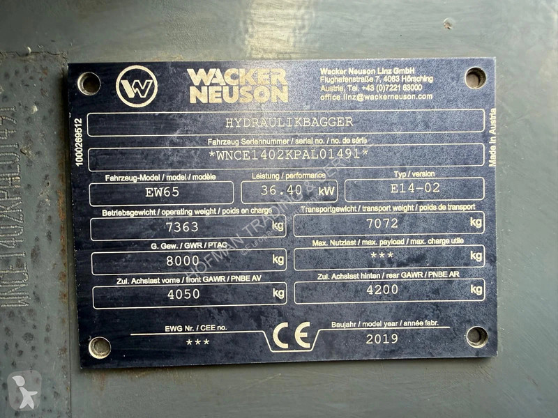 جرافة Wacker Neuson EW65 | A/C