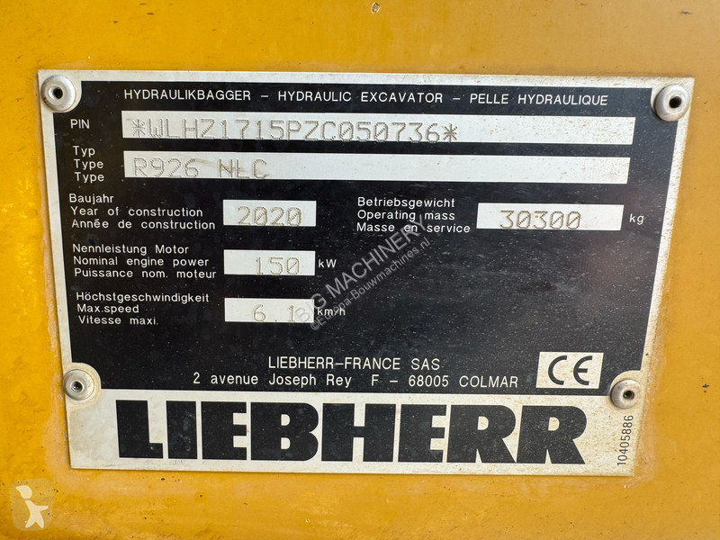 Excavadora Liebherr R926 NLC