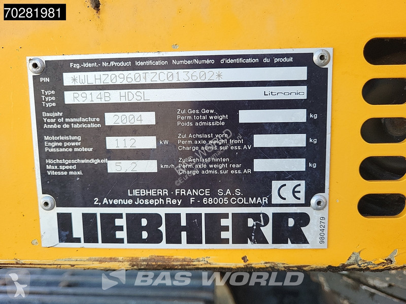 Excavadora Liebherr R914B