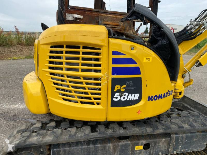 Rýpadlo Komatsu PC58MR-5 E0 endommagée