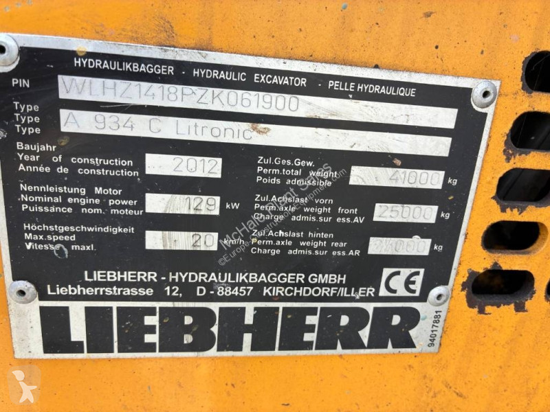 Rýpadlo Liebherr 934