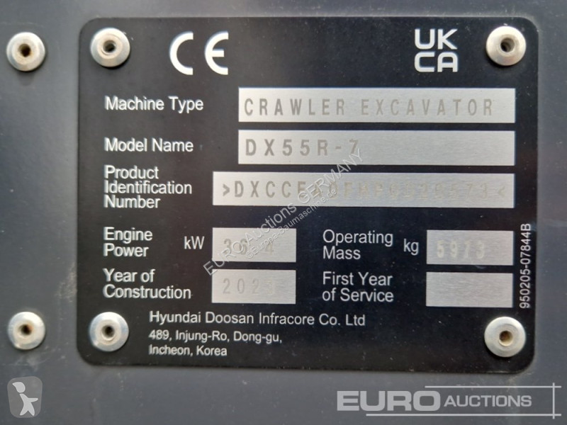 Rýpadlo Develon DX55R-7