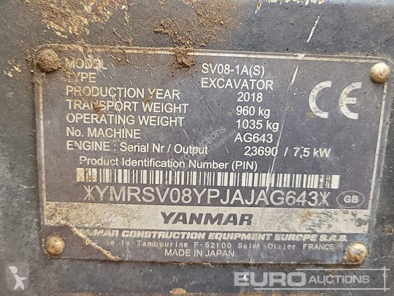 Escavatore Yanmar SV08-1A (S)