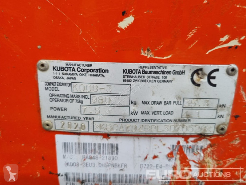 Excavadora Kubota K008-3